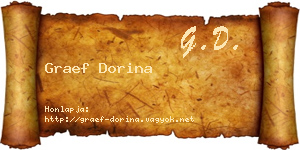 Graef Dorina névjegykártya